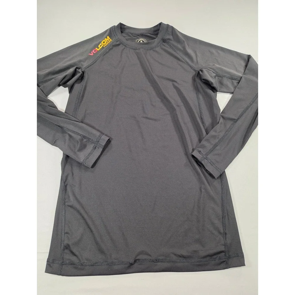 Volcom Hawaii Mens Large Rash Guard Long Sleeve Gray Anti-UV Swim Shirt 1452